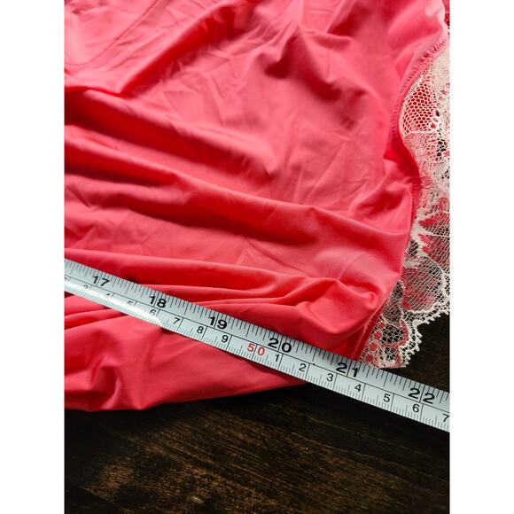 SOMA L/XL Cool Nights Kimono Sleeve Tie Front Robe Pink Lace Short Sleeve - Picture 7 of 7